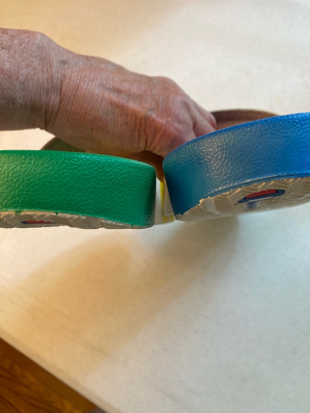 NWOT Champion Twister Slide Sandals - Red, Blue, Green, Yellow, White - Picture 7 of 7